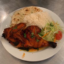 1/2 Chicken Dinner on a plate