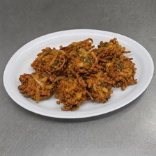Pakora on a plate