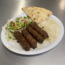 Seekh Kabab Dinner on a plate